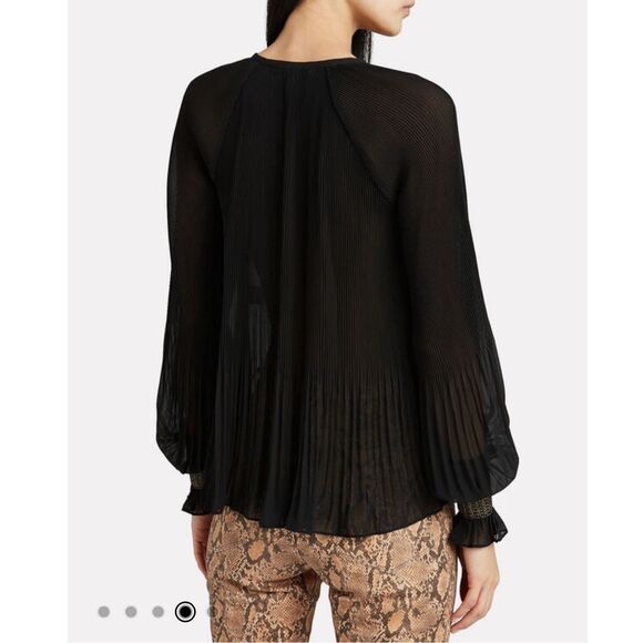 DEREK LAM 10 CROSBY Helena Pleated Chiffon Blouse size 2 - Picture 4 of 16